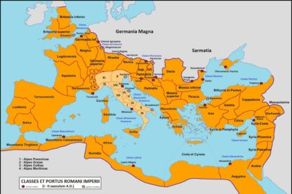 Map of the Roman fleets and major naval bases during the Principate