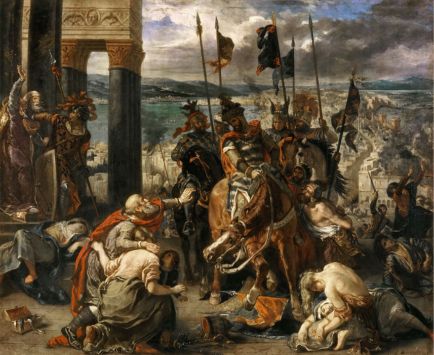 The Entry of the Crusaders into Constantinople, oil by Eugène Delacroix (1840)