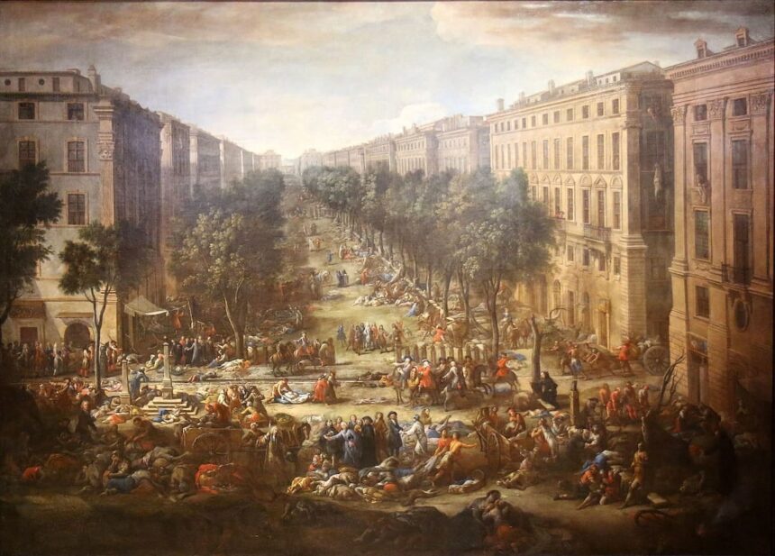 Contemporary painting of Marseille during the Great Plague