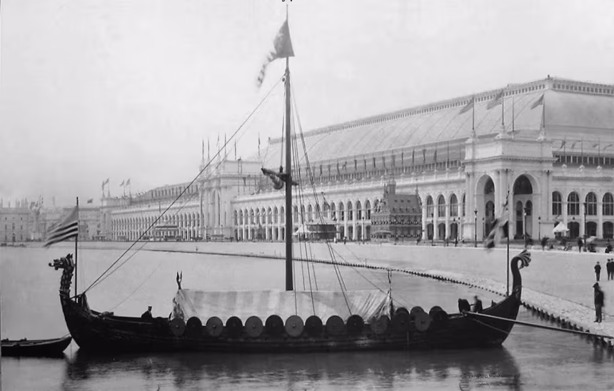 A replica of the Gokstad ship, named Viking